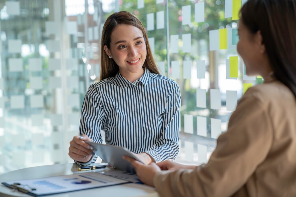 Face-to-face sales in action